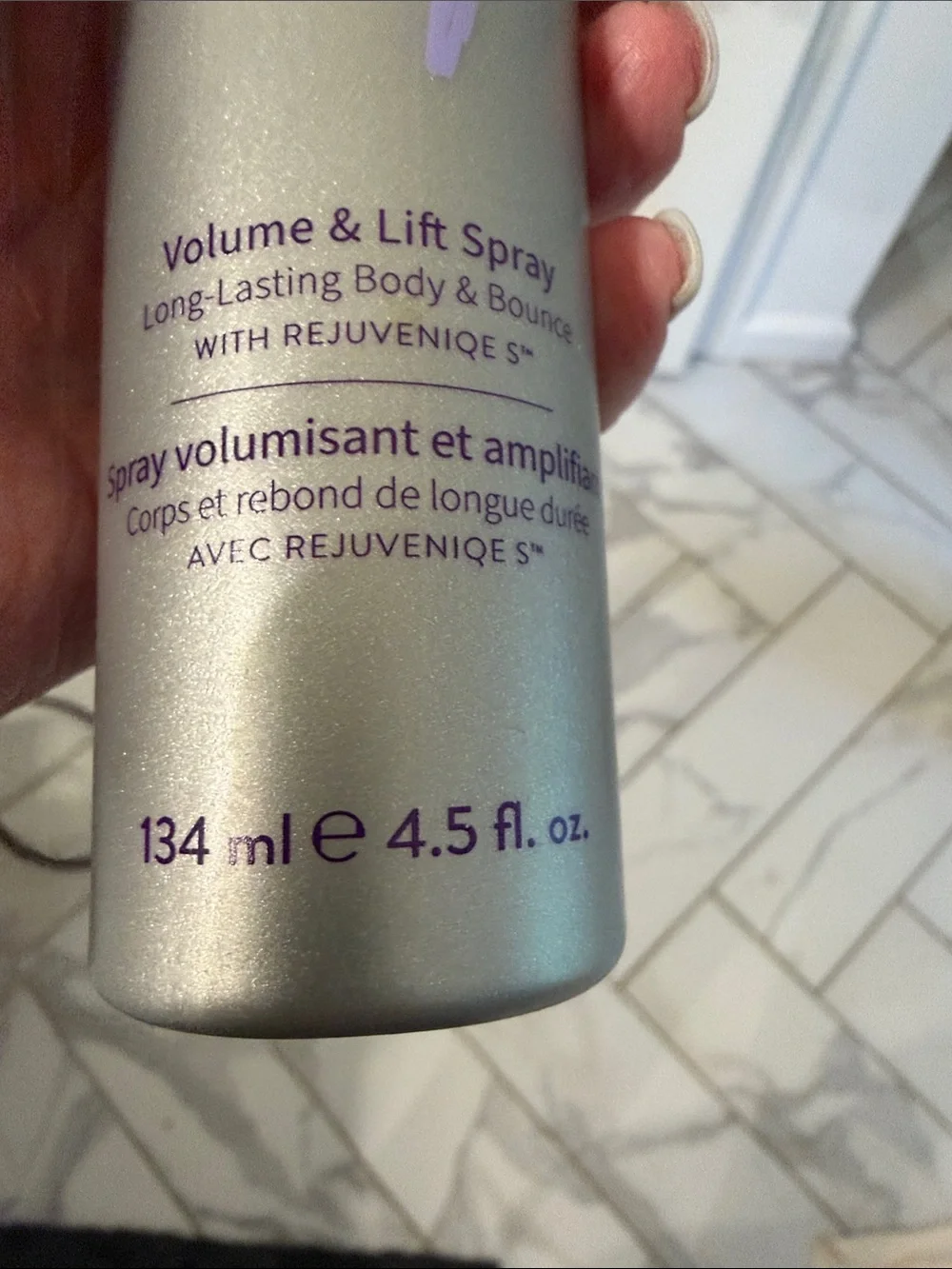 Monat Studio One Volume & Lift Spray - Silver with Purple Logo